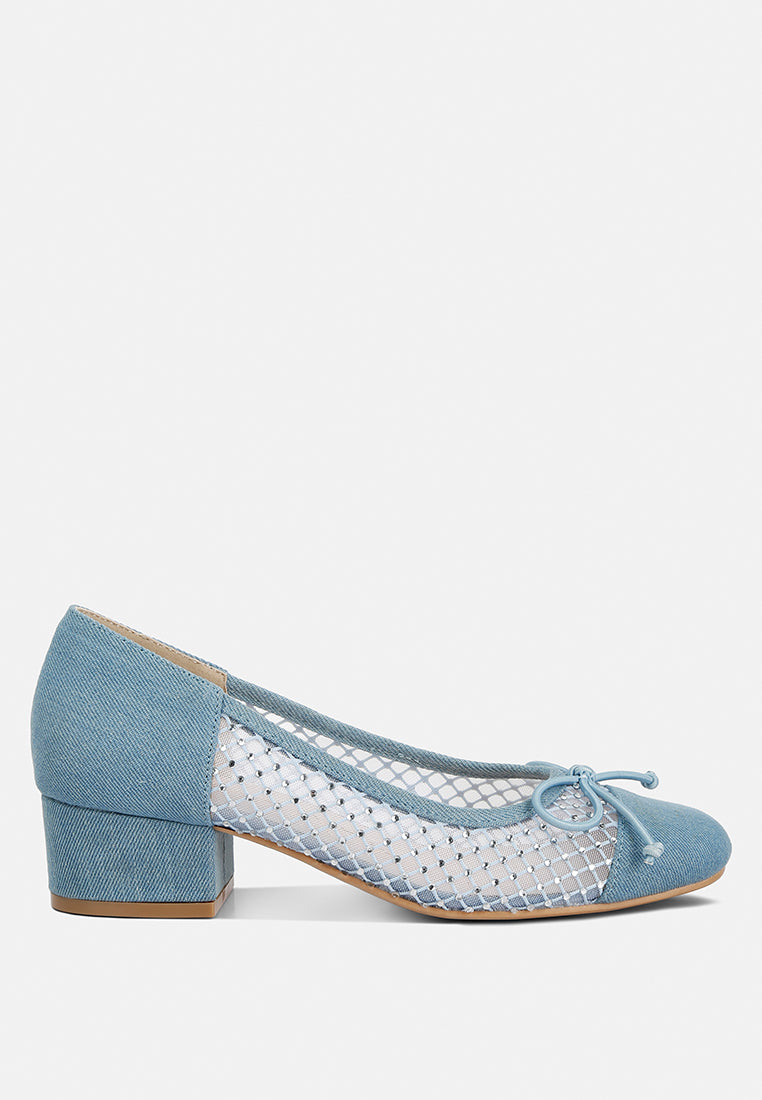 mesh pumps by rag#color_denim