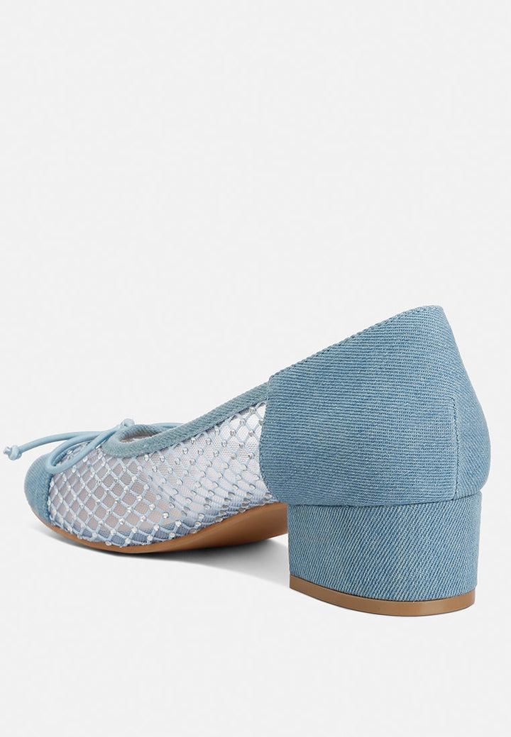 mesh pumps by rag#color_denim