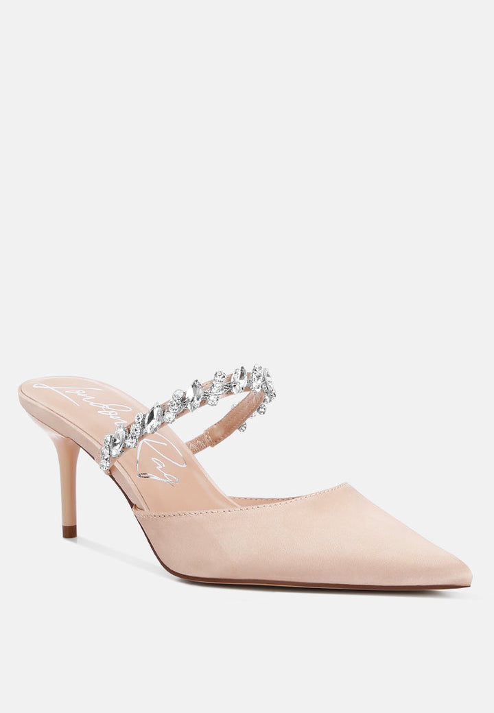 diamante stiletto mules sandal by ruw color_champagne