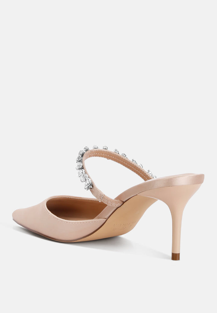 diamante stiletto mules sandal by ruw color_champagne