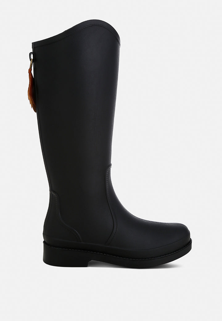 charm detail calf boots by ruw color_black
