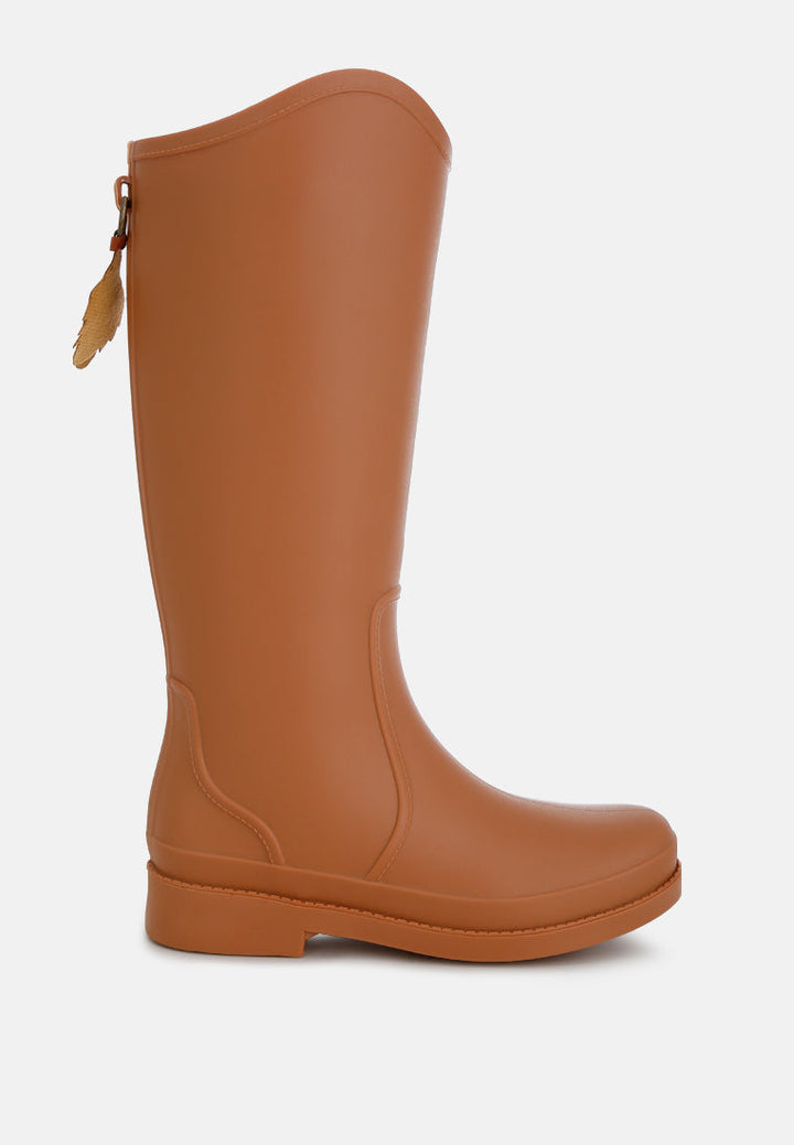 charm detail calf boots by ruw color_brown