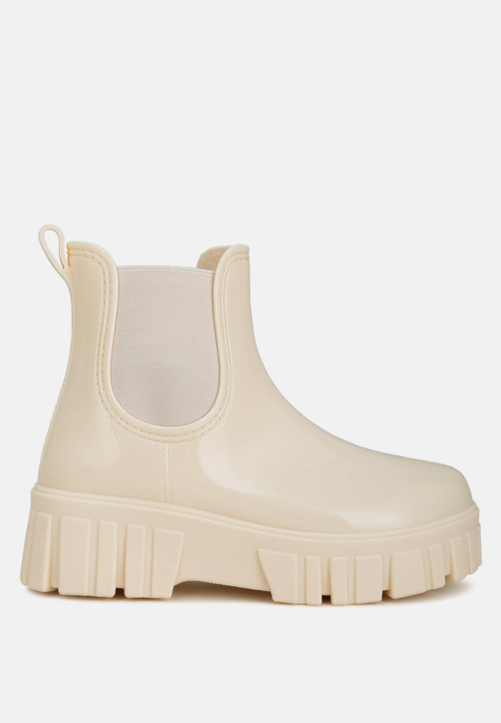 chunky chelsea boots by ruw color_beige