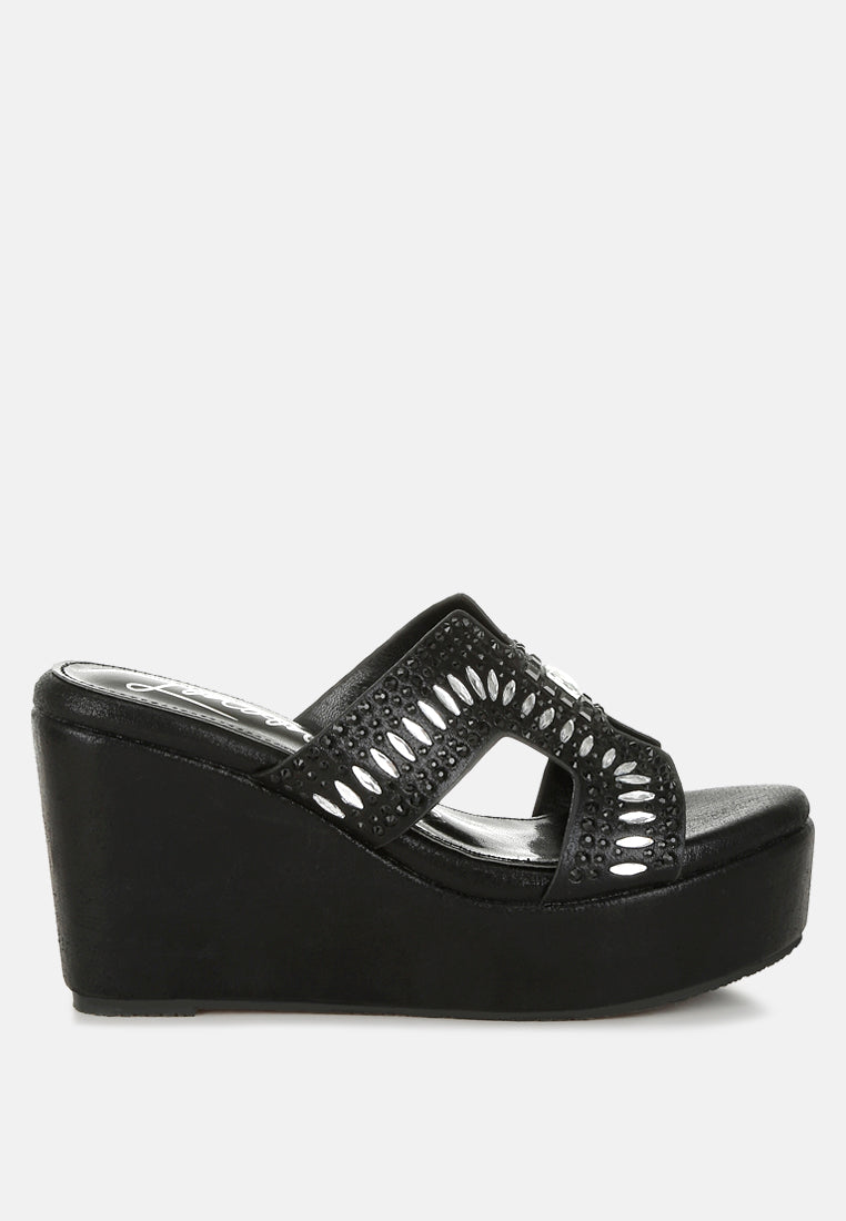 marnier diamante & rhinestone detail cut-out sandals#color_black