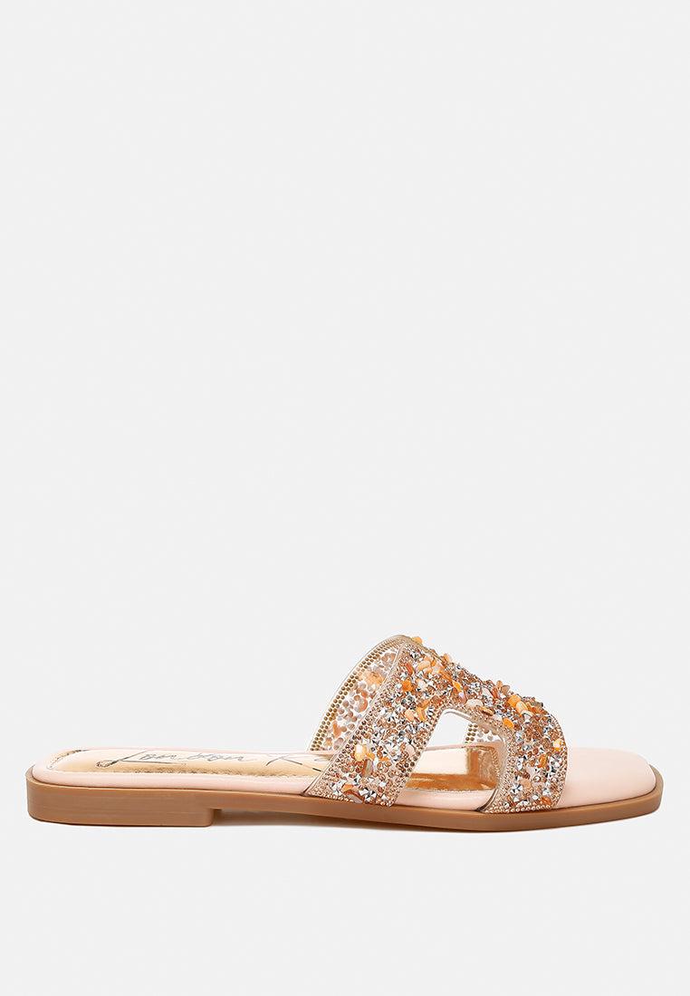 rhinestone detail cut-out flats by rag#color_pink