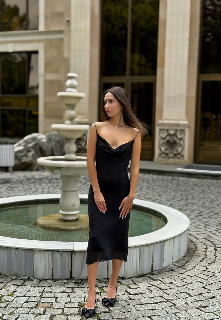 satin bow slingback sandals by ruw#color_black