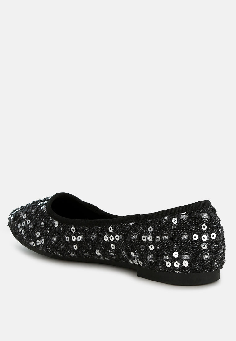 sequin ballet flats by rag#color_black