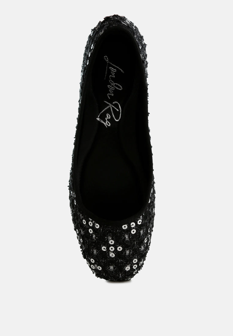 sequin ballet flats by rag#color_black