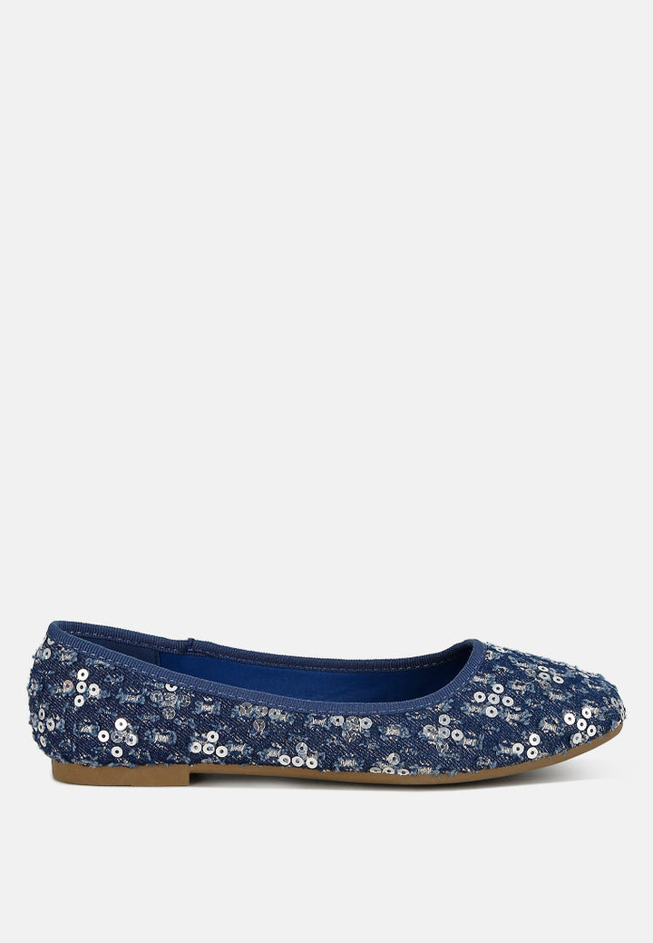 sequin ballet flats by rag#color_blue