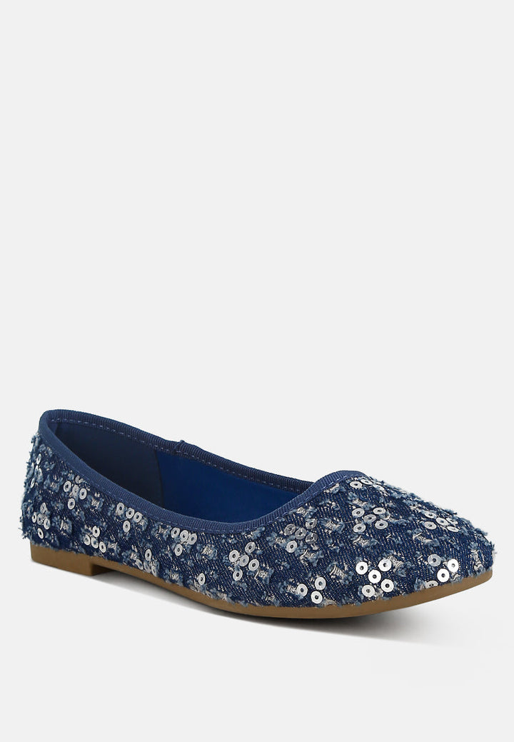 sequin ballet flats by rag#color_blue