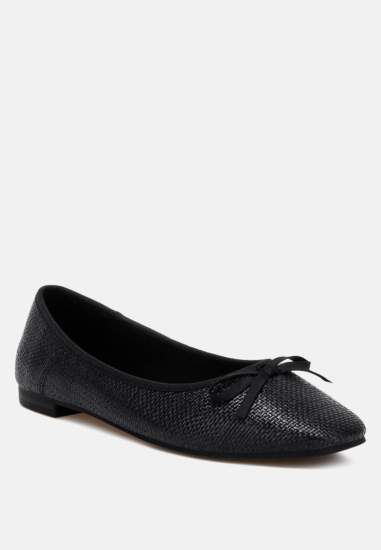 raffia ballet flats by rag#color_black