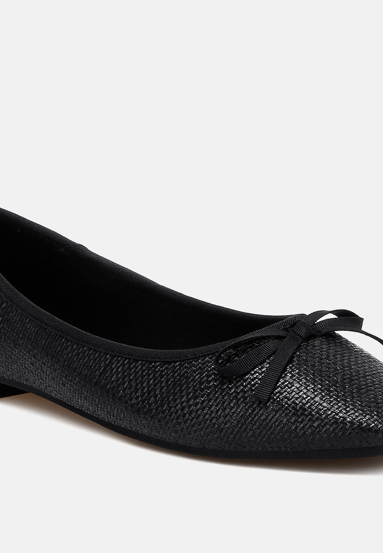 raffia ballet flats by rag#color_black