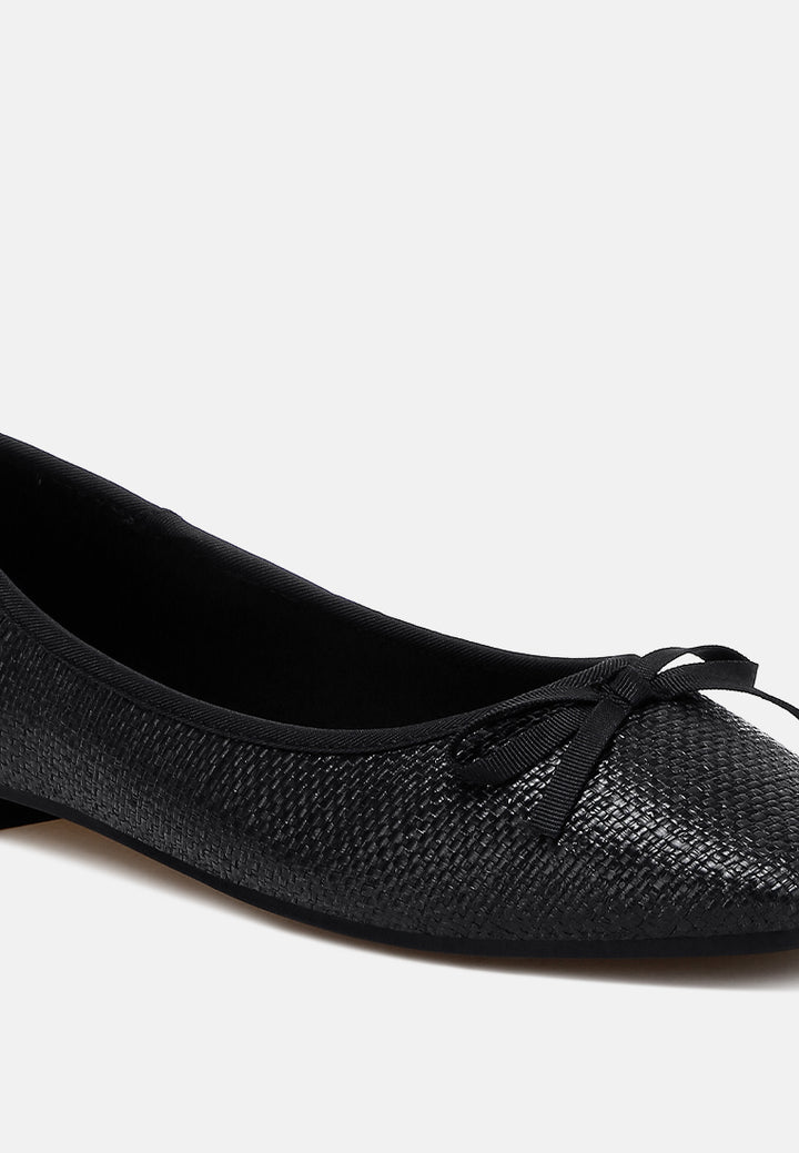 raffia ballet flats by rag#color_black
