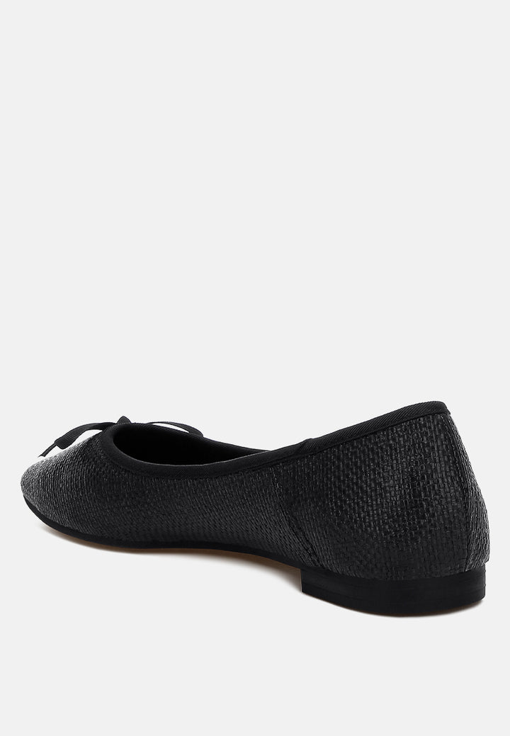 raffia ballet flats by rag#color_black