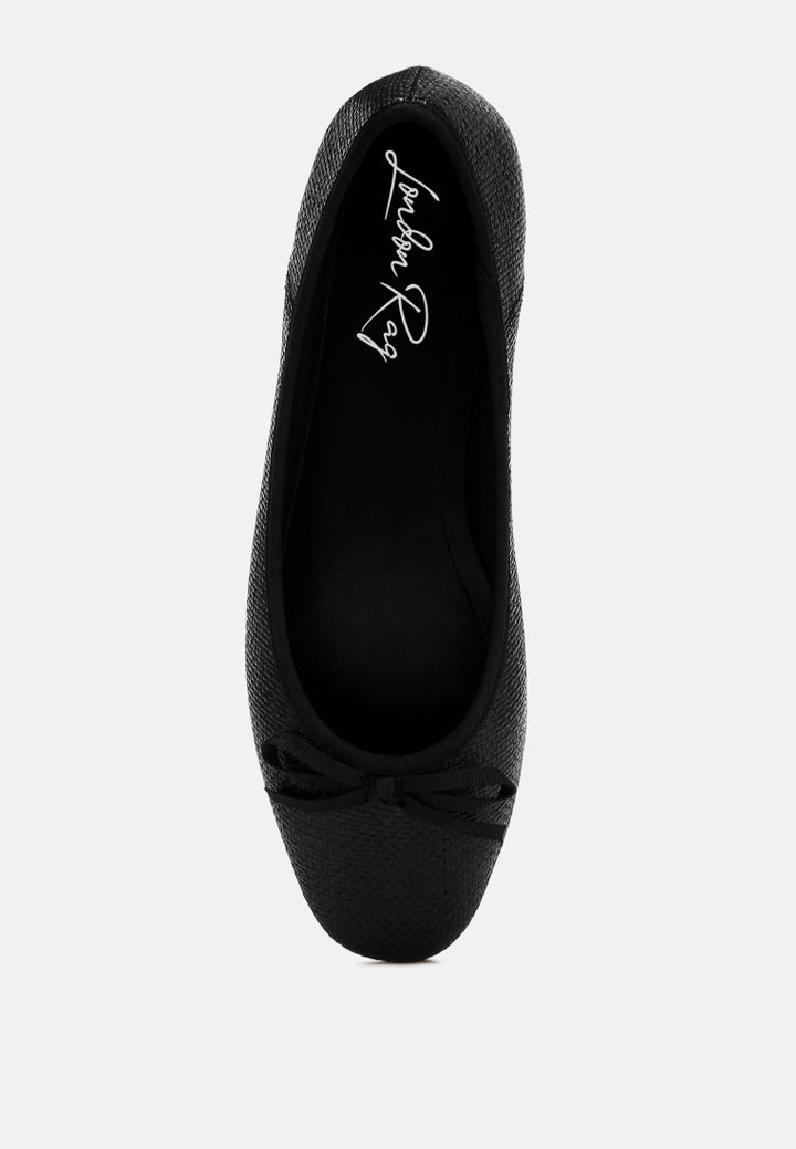raffia ballet flats by rag#color_black