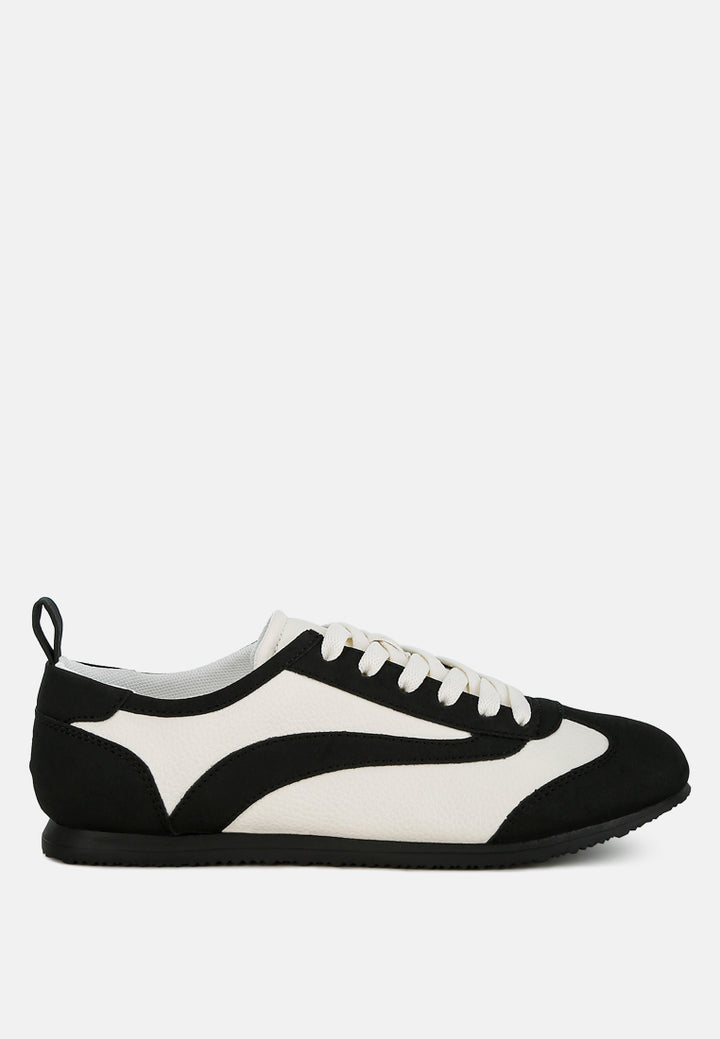 lace up sneakers by ruw color_black