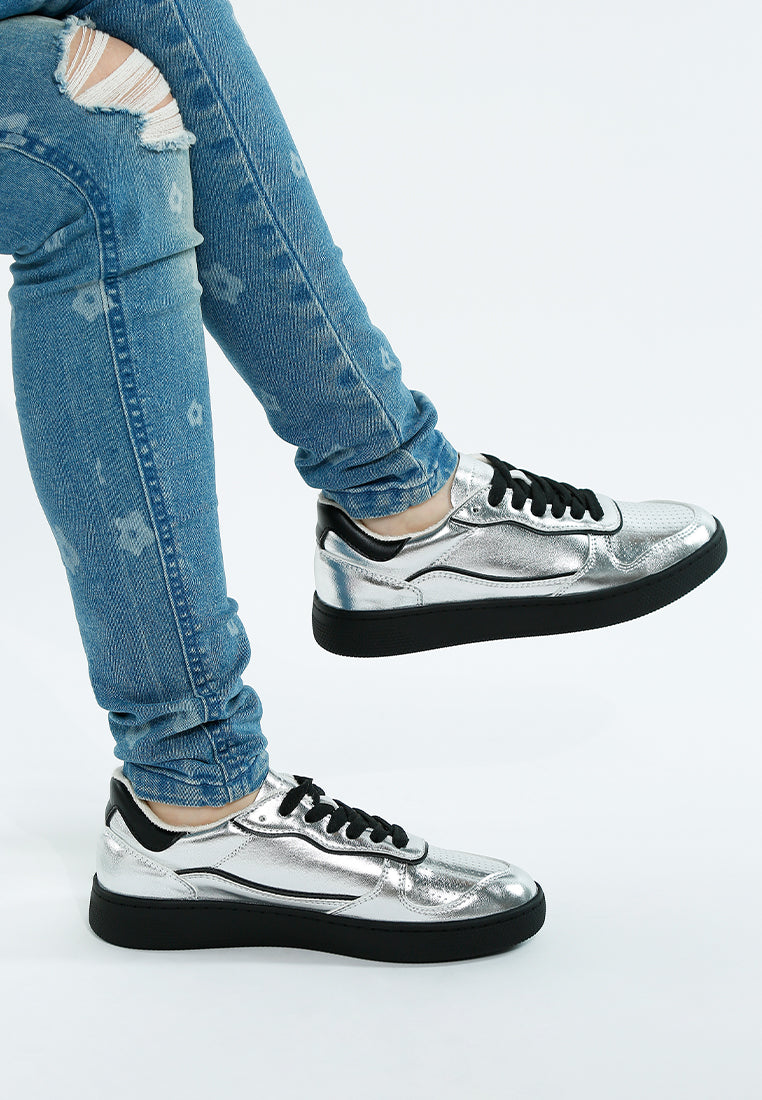 everyday sneakers by ruw#color_silver-black