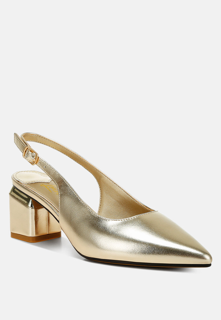 metallic faux leather slingback sandals by ruw#color_gold