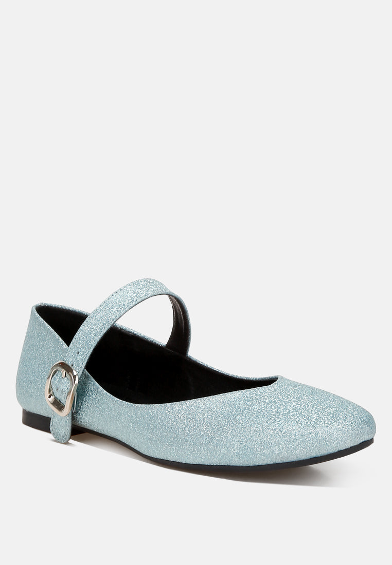 glitter pin buckle ballerinas by RUW#colour_baby blue