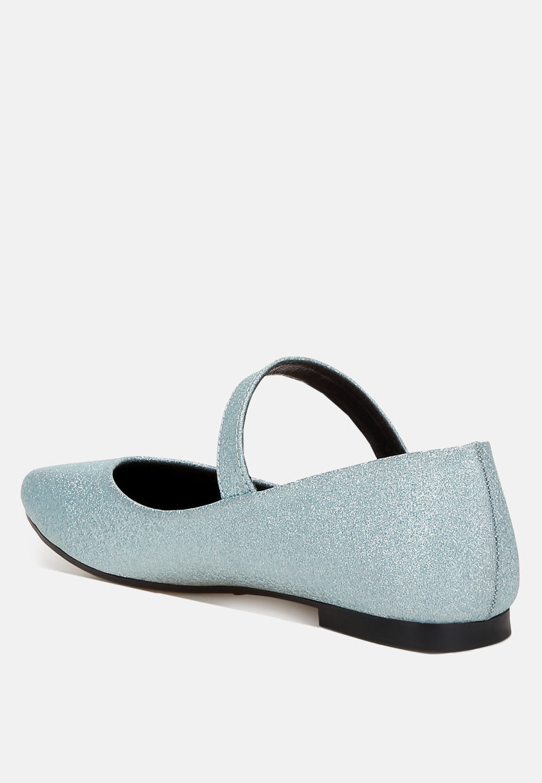 glitter pin buckle ballerinas by RUW#colour_baby blue