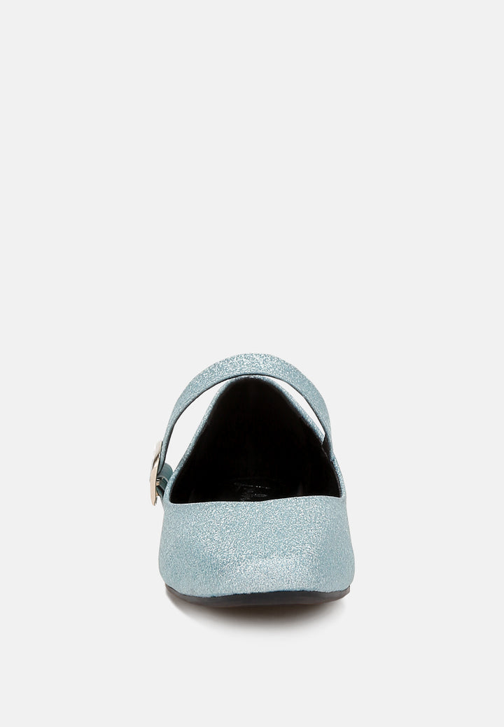 glitter pin buckle ballerinas by RUW#colour_baby blue