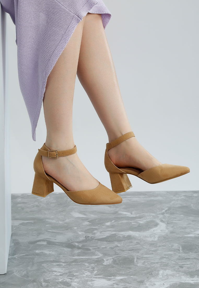 rozita microfiber block heel sandals#color_beige