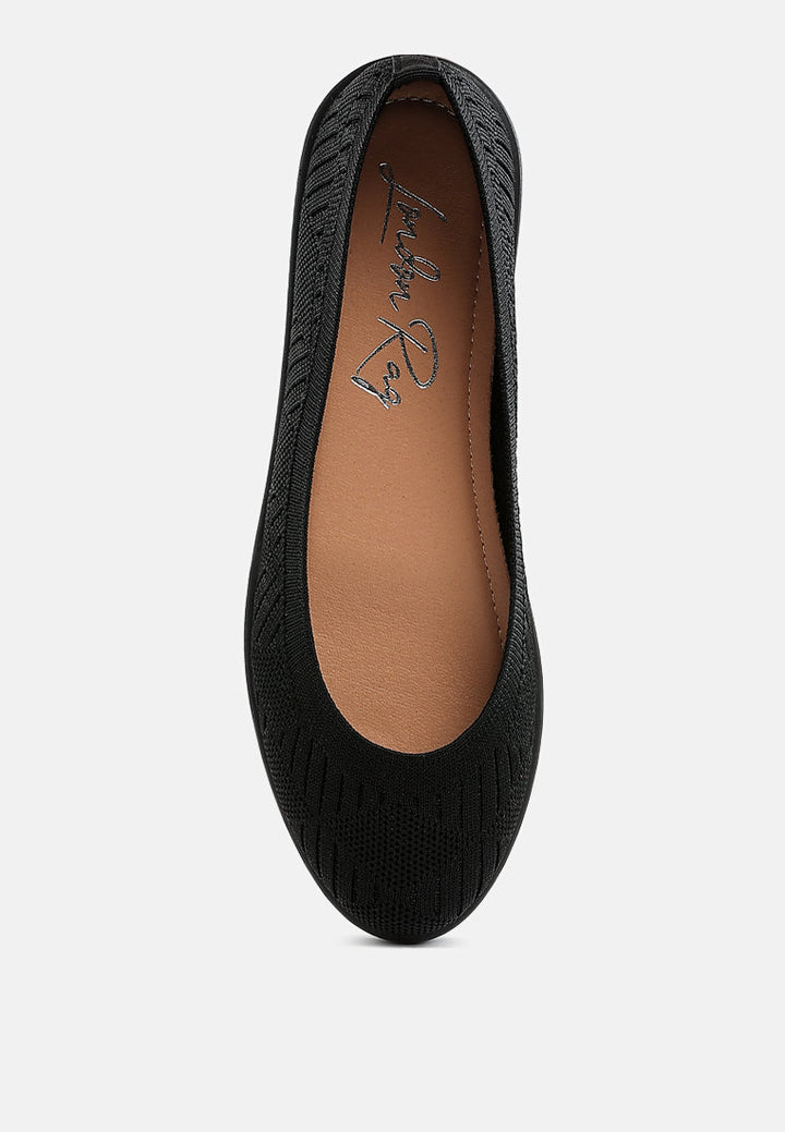 knitted flat ballet flats by ruw#color_black