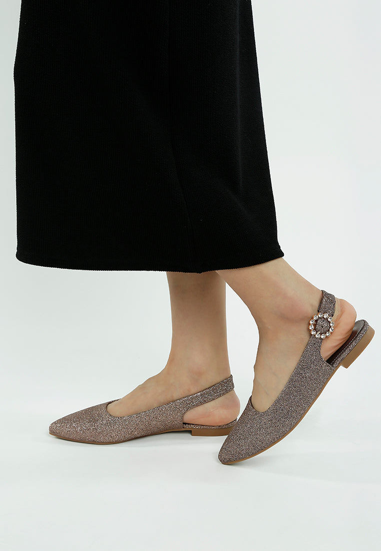 giora glitter slingback flat sandals#color_bronze