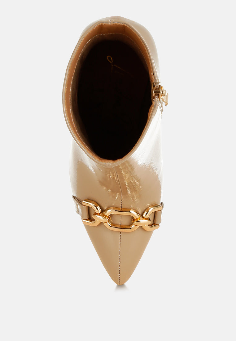 pollux metallic chain detail boots#color_beige