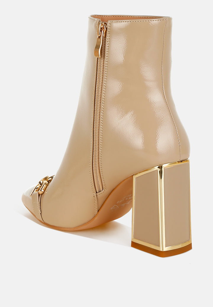 pollux metallic chain detail boots#color_beige
