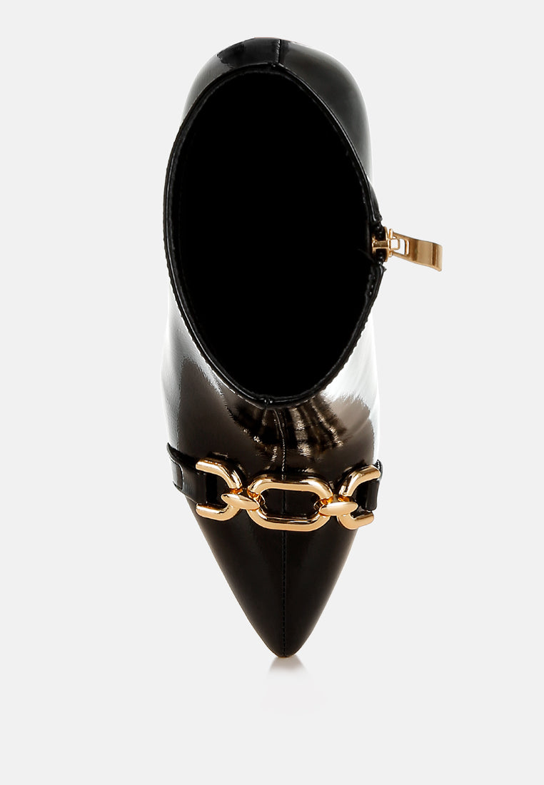 pollux metallic chain detail boots#color_black