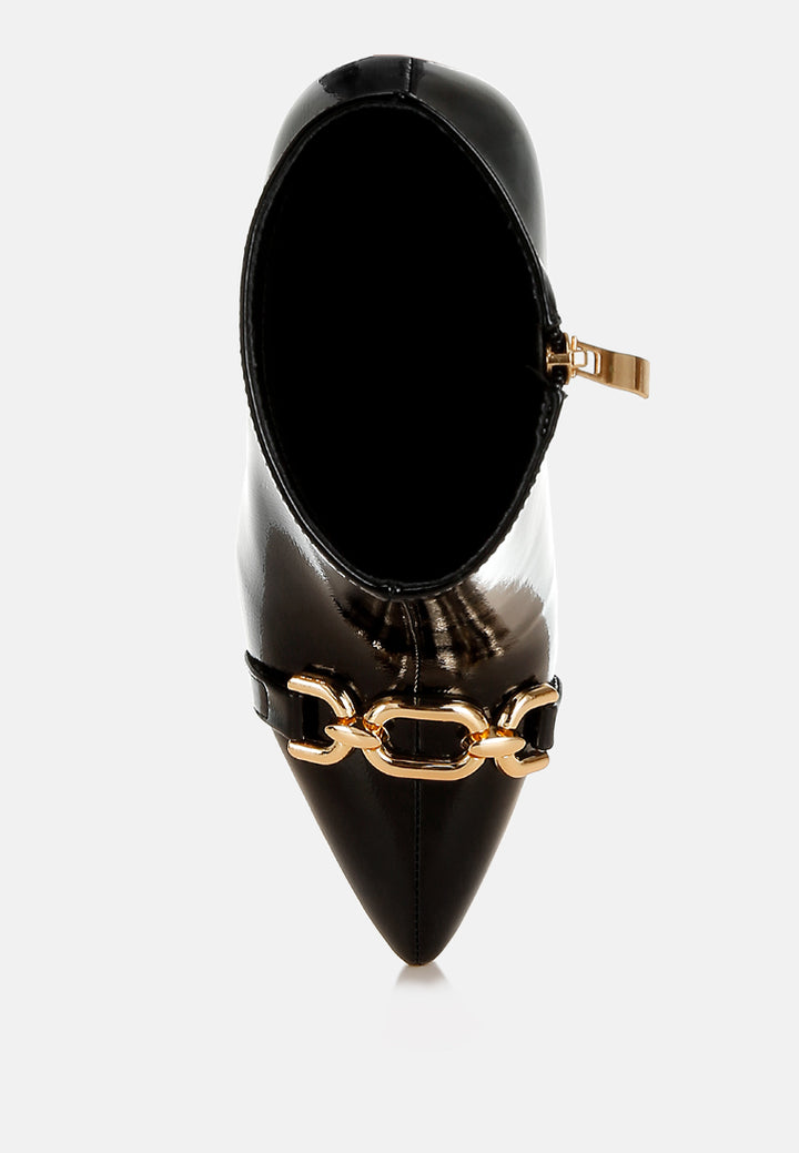 pollux metallic chain detail boots#color_black
