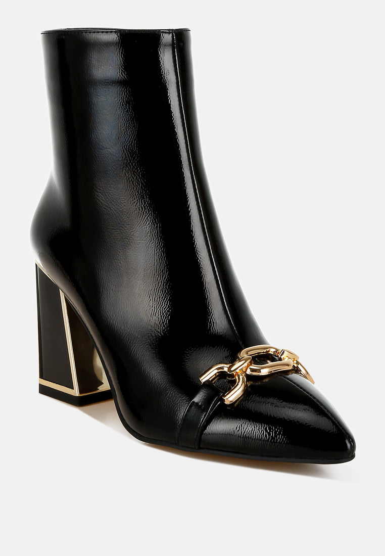 pollux metallic chain detail boots#color_black