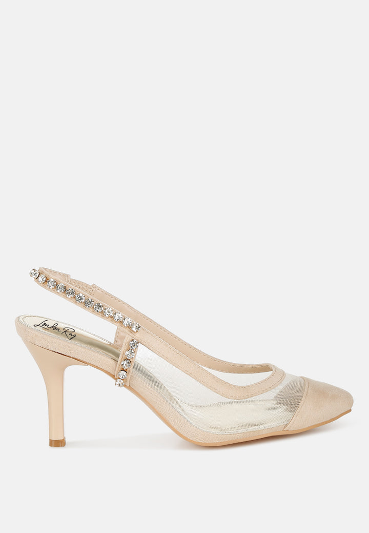 stiletto heel slingback sandals in beige by rag#color_beige