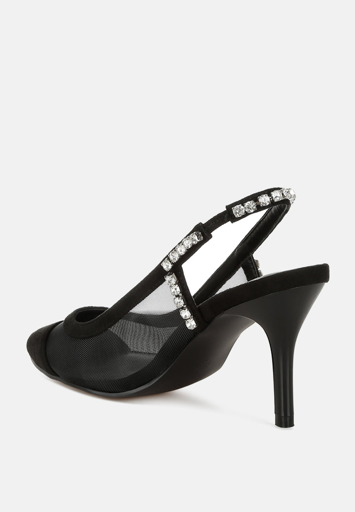 stiletto heel slingback sandals in black by rag#color_black