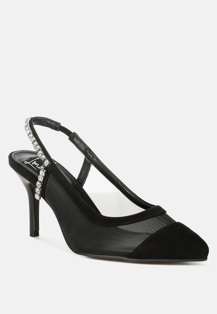 stiletto heel slingback sandals in black by rag#color_black