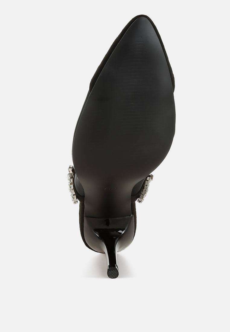 stiletto heel slingback sandals in black by rag#color_black