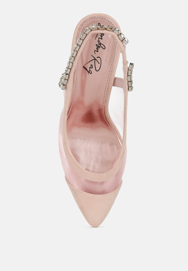 stiletto heel slingback sandals in pink by rag#color_pink