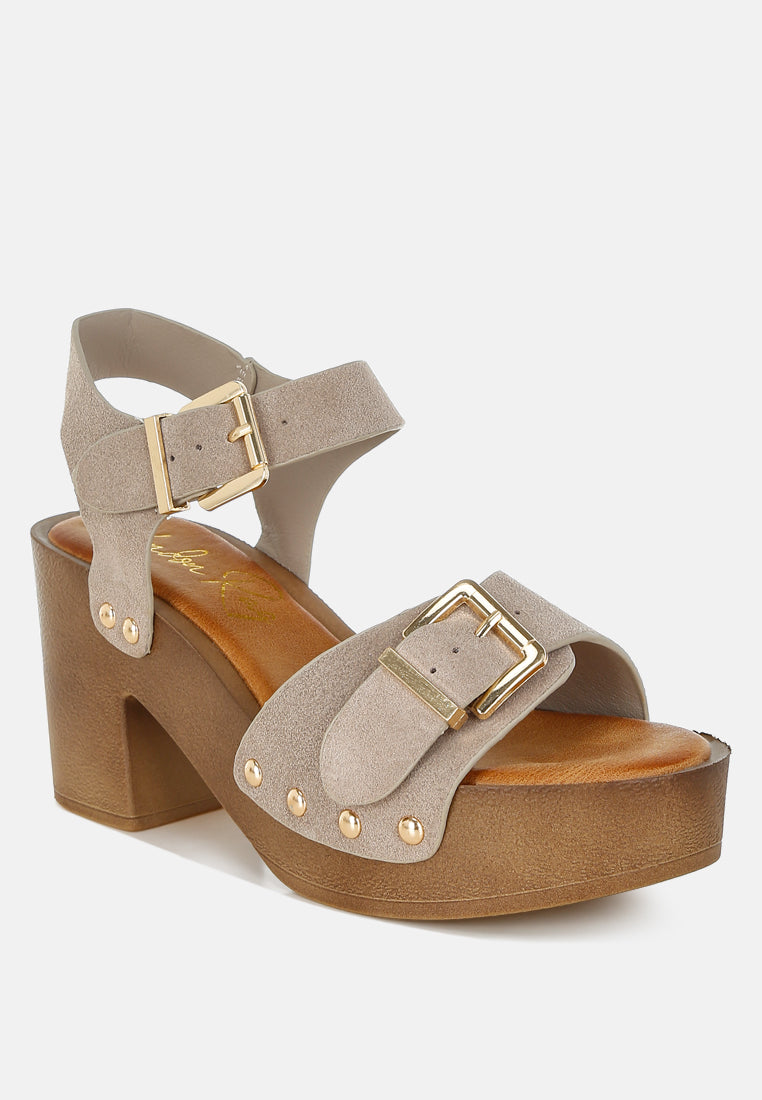 lhasa real suede leather clog sandals#color_beige