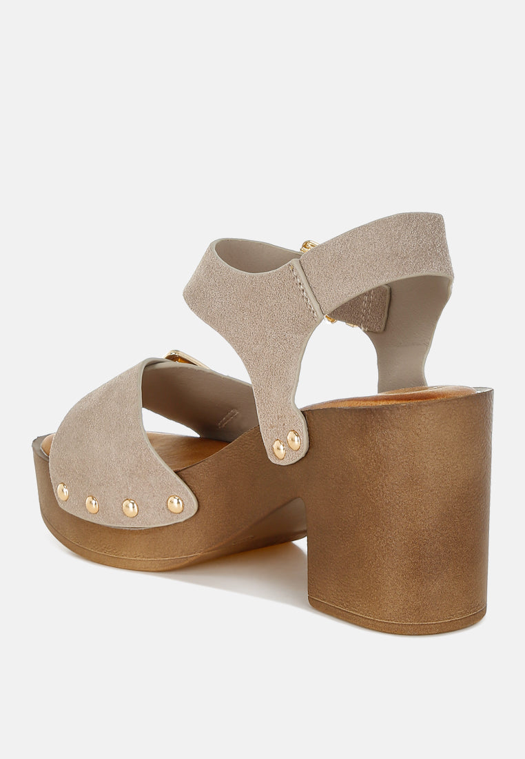 lhasa real suede leather clog sandals by mode#color_beige