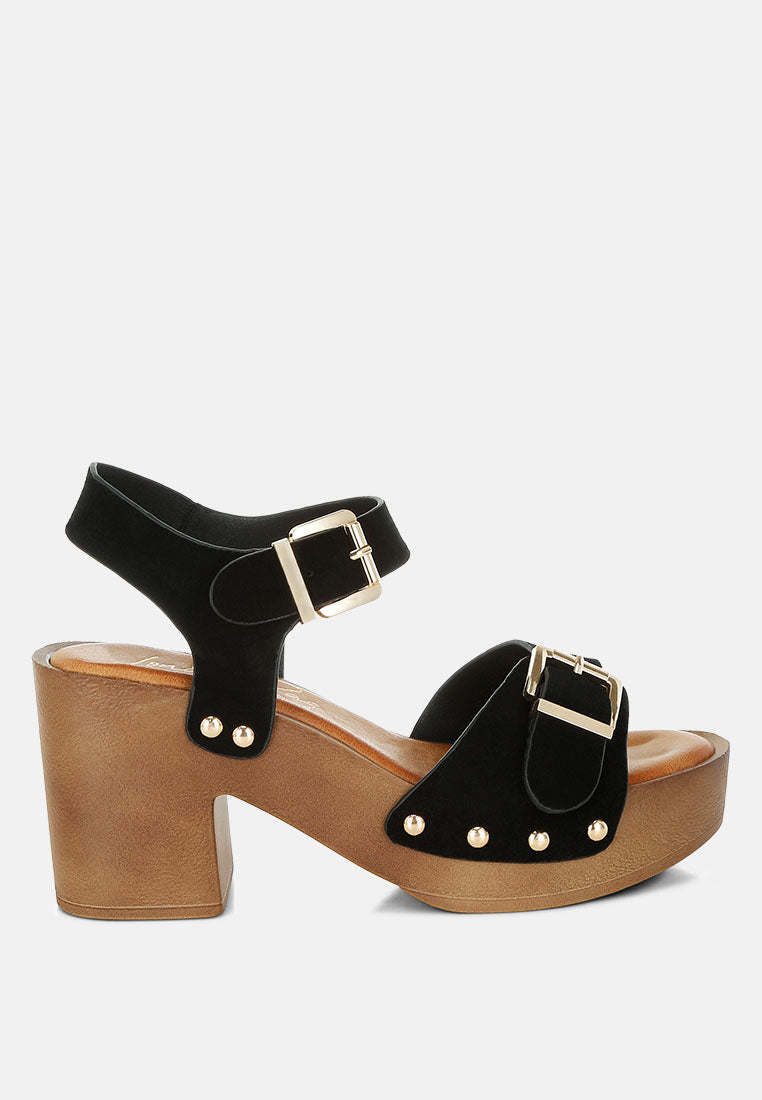 lhasa real suede leather clog sandals by mode#color_black