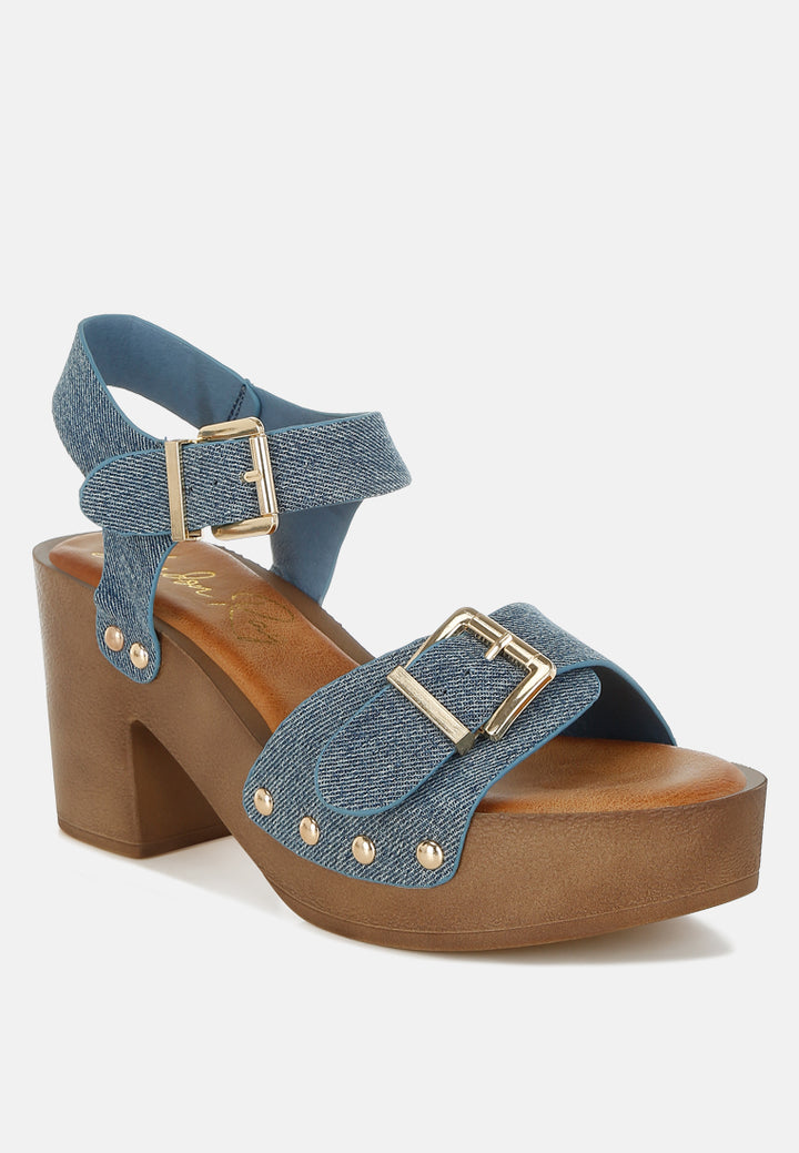 vipasa studded denim clog sandals by mode#color_denim