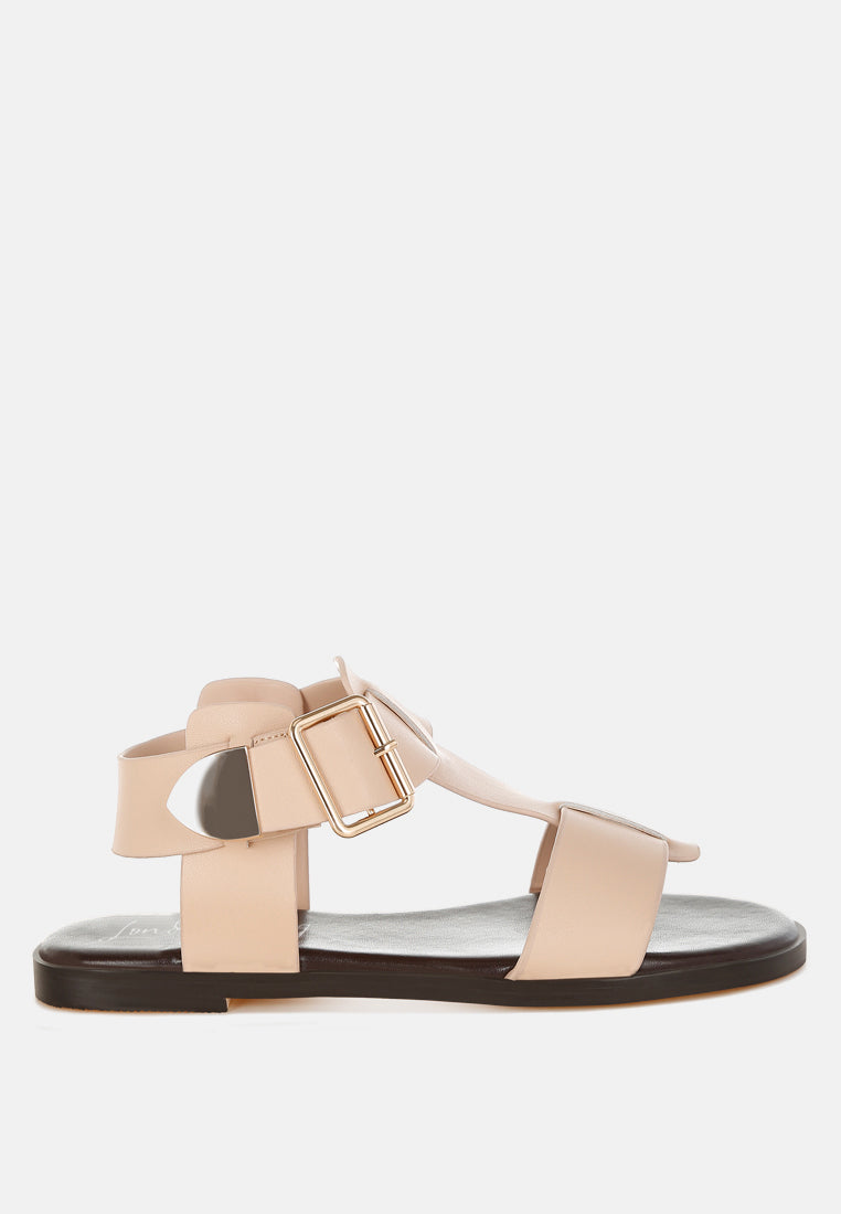 gladiator flat sandals by ruw#color_beige