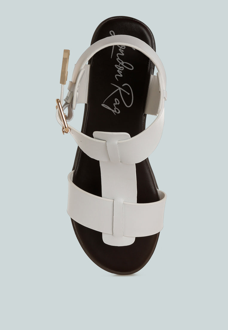 gladiator flat sandals by ruw#color_white