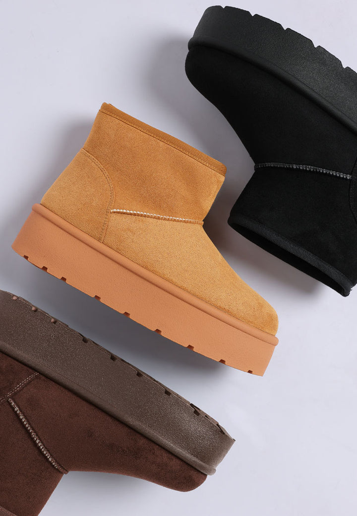 derta soft microfiber snow boots#color_tan
