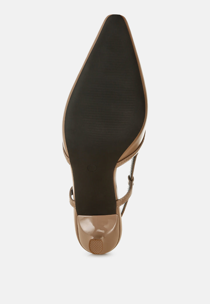 luxton slingback pin buckle kitten heels#color_taupe
