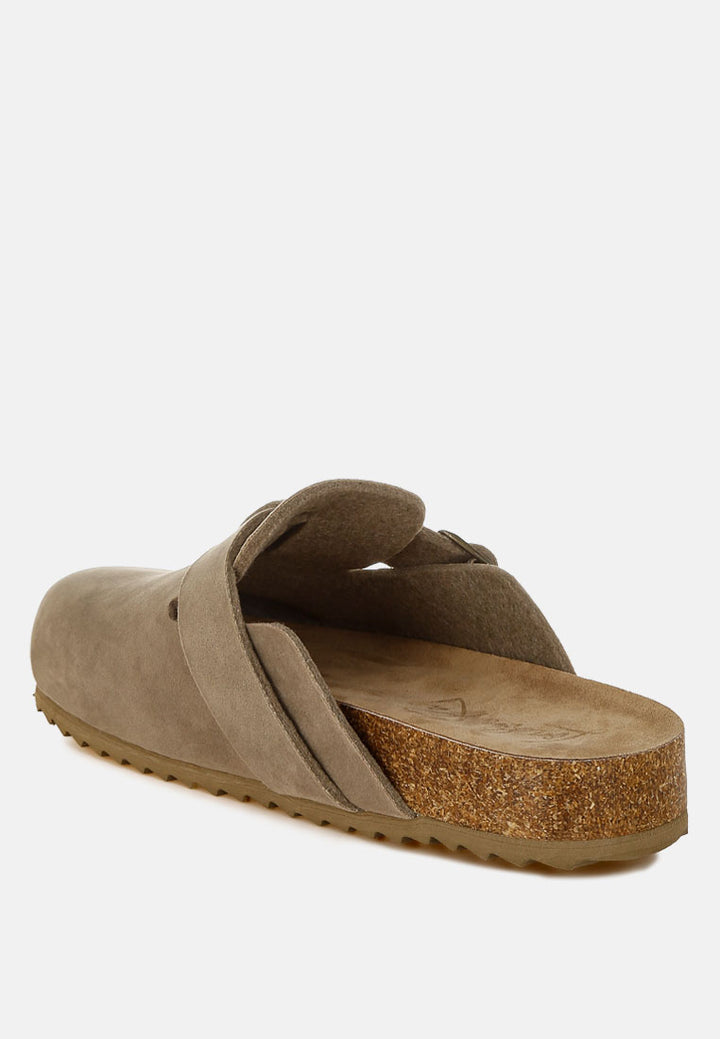 buckle accent slip-on footbed mules by ft#color_taupe