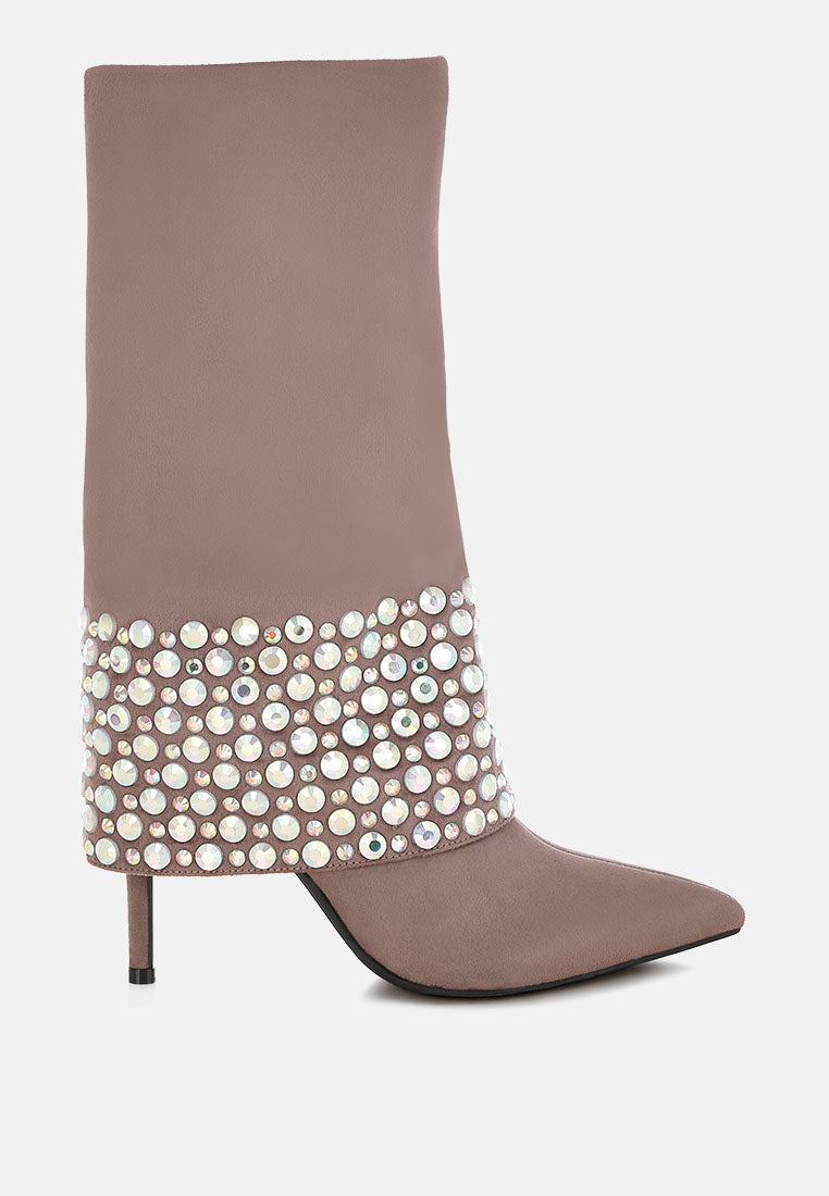 basso party diamante studded stiletto boots#color_taupe