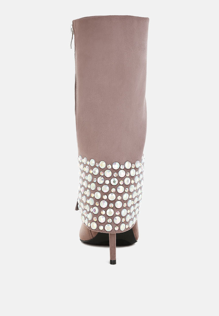basso party diamante studded stiletto boots#color_taupe