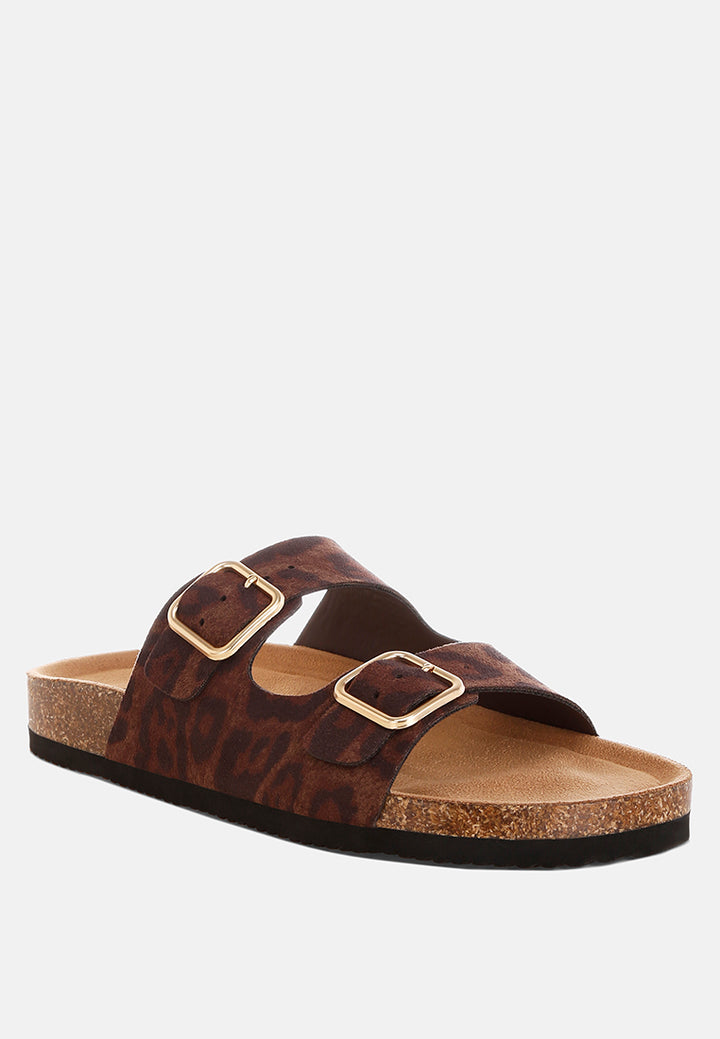 gloriosa the double strap slide sandals#color_leopard-nubuck-faux-leather